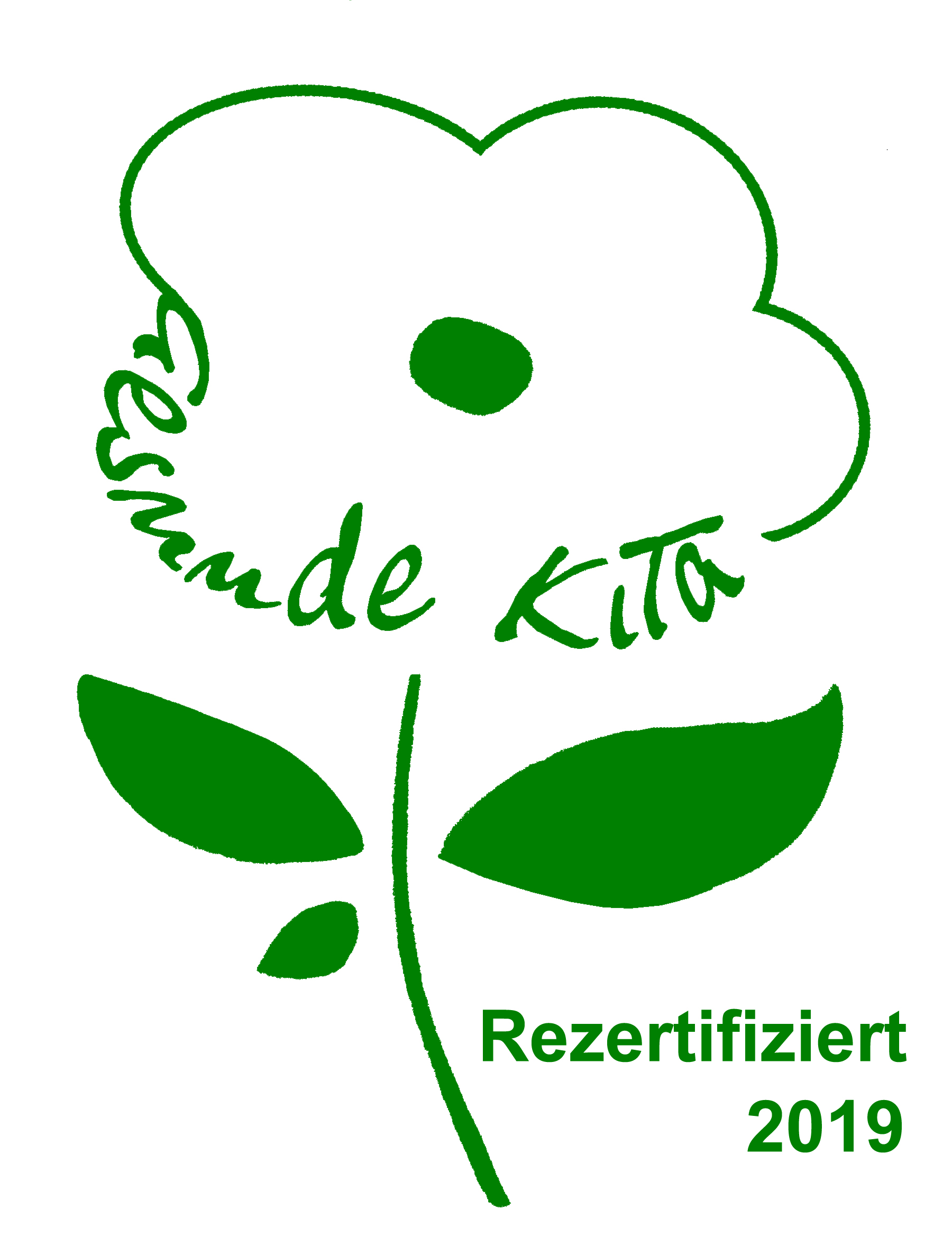 Logo der Zertifizierung 'Gesunde KiTa' 2019